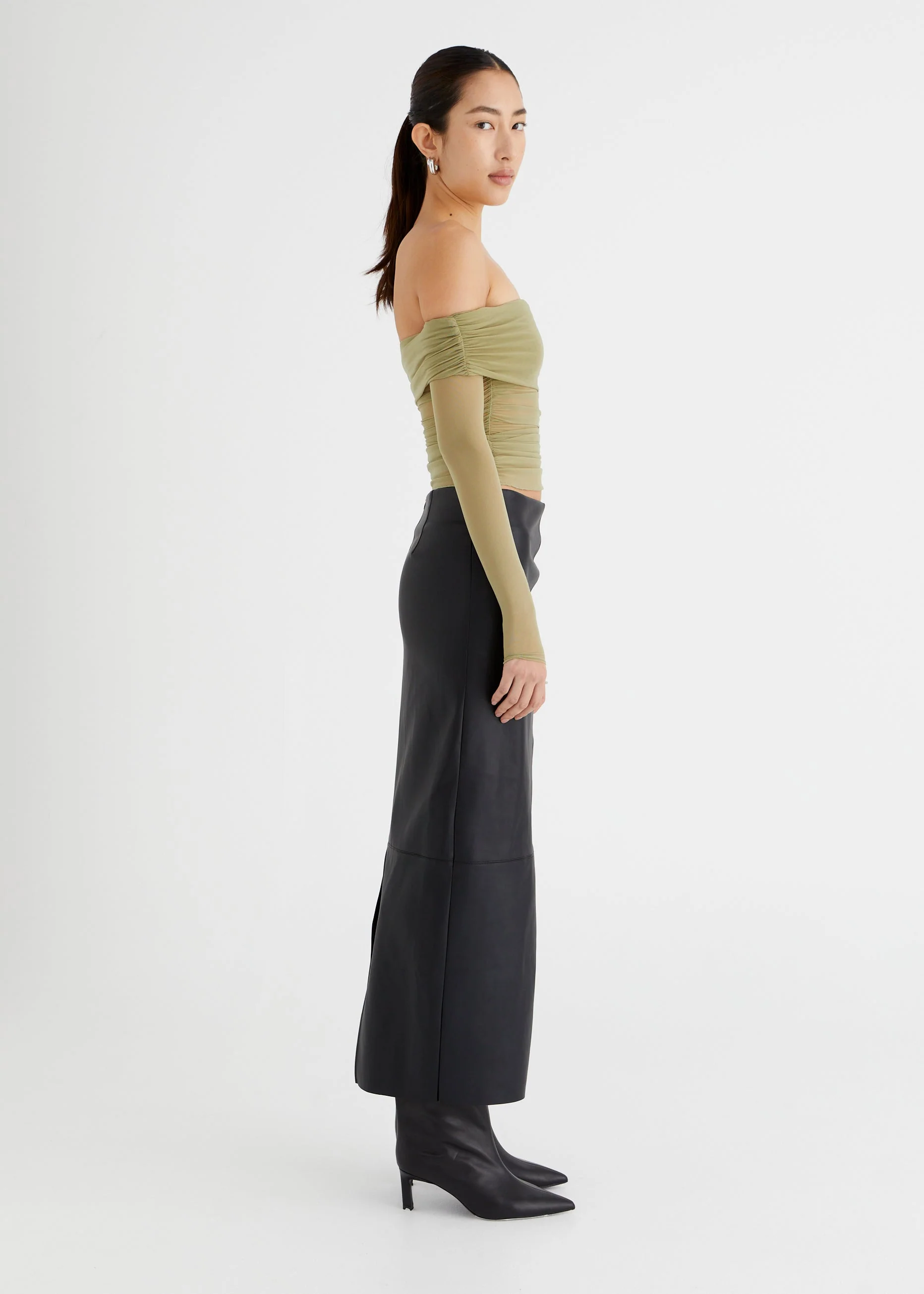 Alta Faux Leather Skirt - Image 3