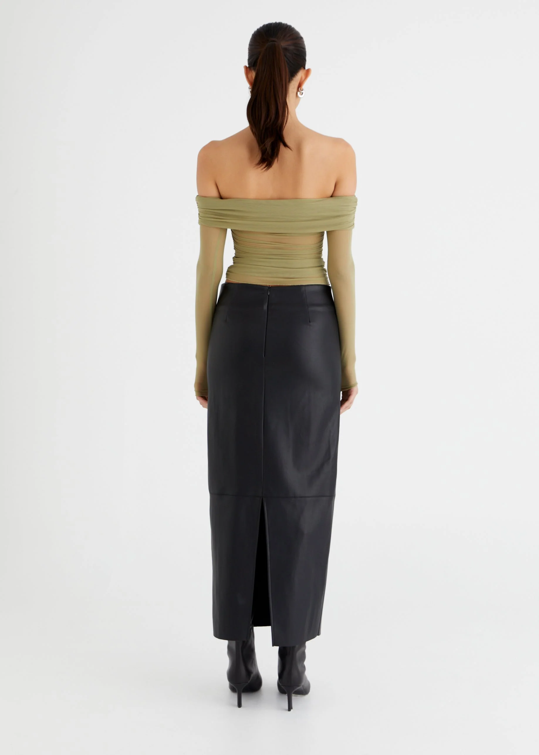 Alta Faux Leather Skirt - Image 4