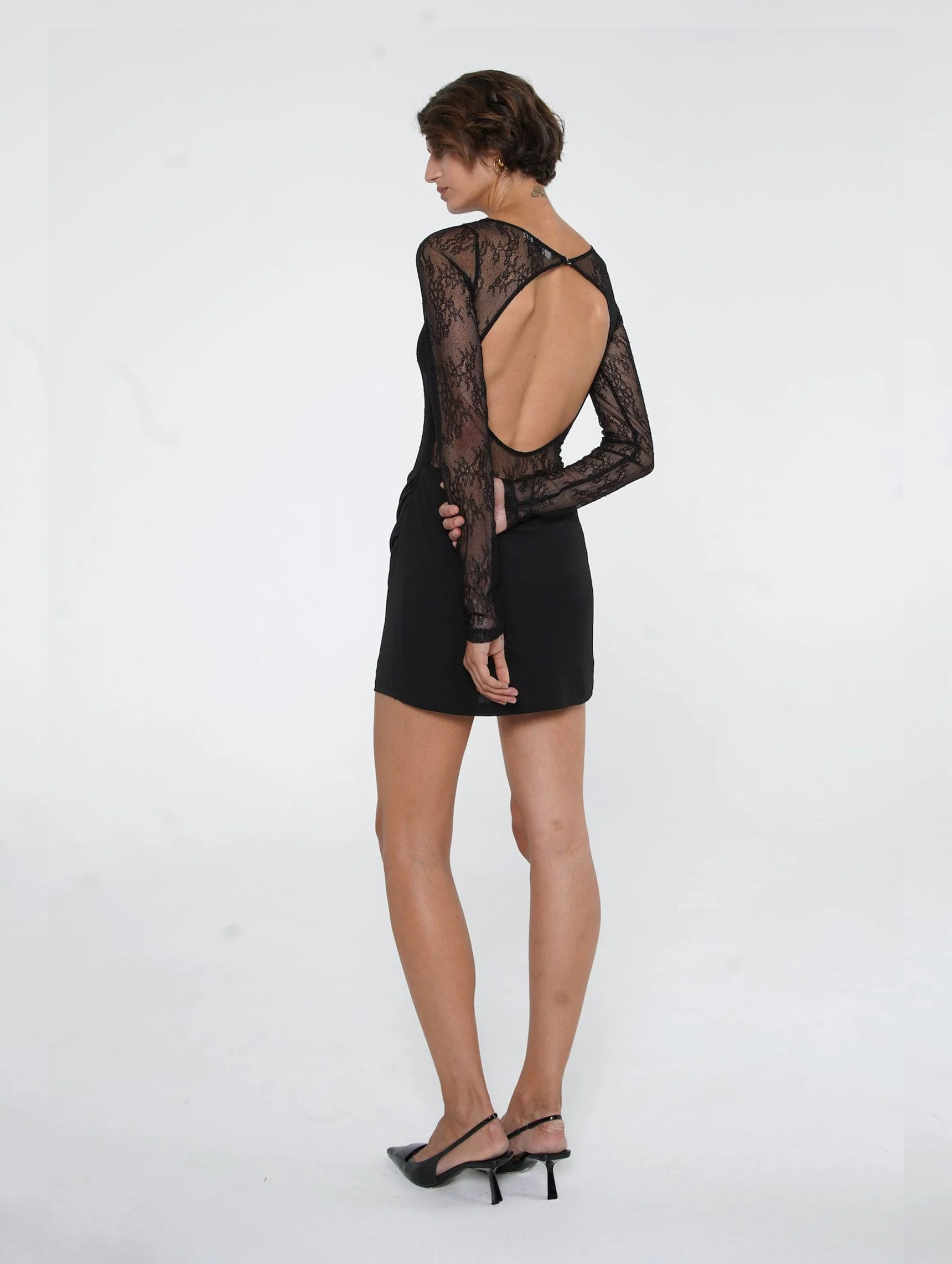 Yana Lace Mini Dress - Image 4